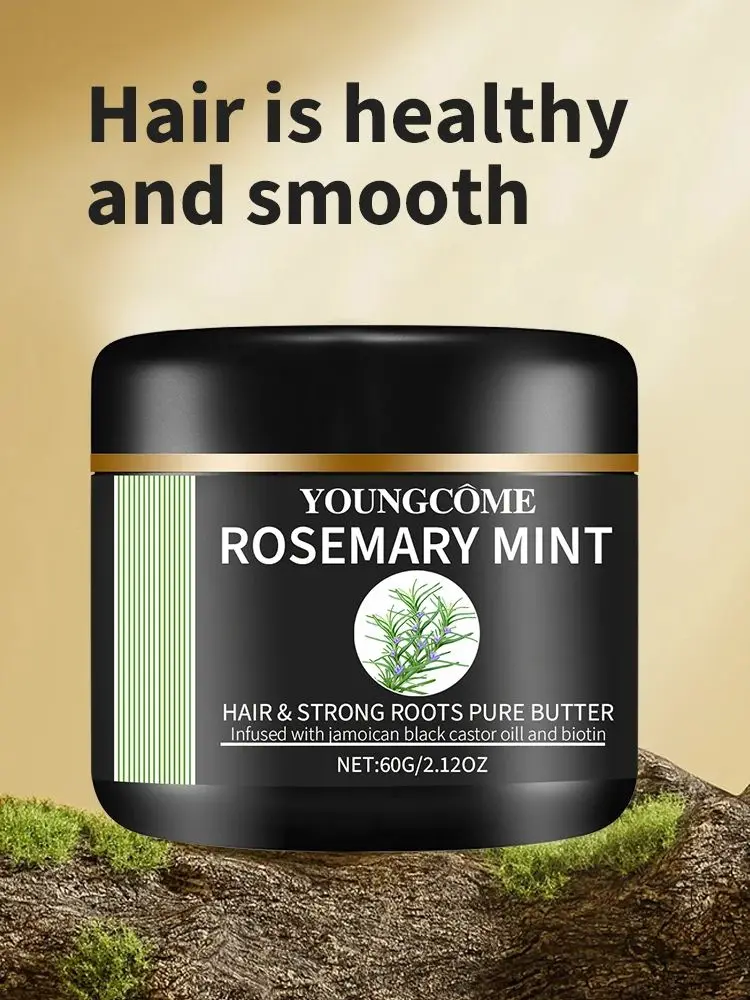 Après-shampooing au romarin Anti-perte de cheveux, améliore la sécheresse, nourrit les racines des cheveux, répare les cheveux secs et endommagés, crème à l'essence lisse