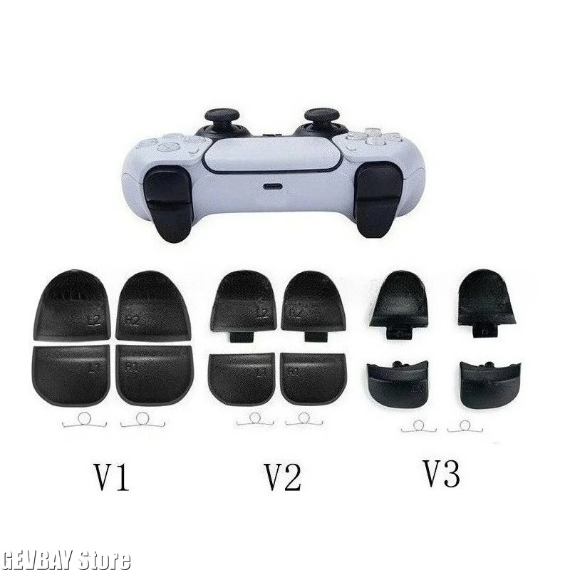 1Set L1 R1 L2 R2 Trigger Buttons+Springs for PS5 Controller Gamepad Repair Part for PS5 V1 V2 V3 with LR Holder