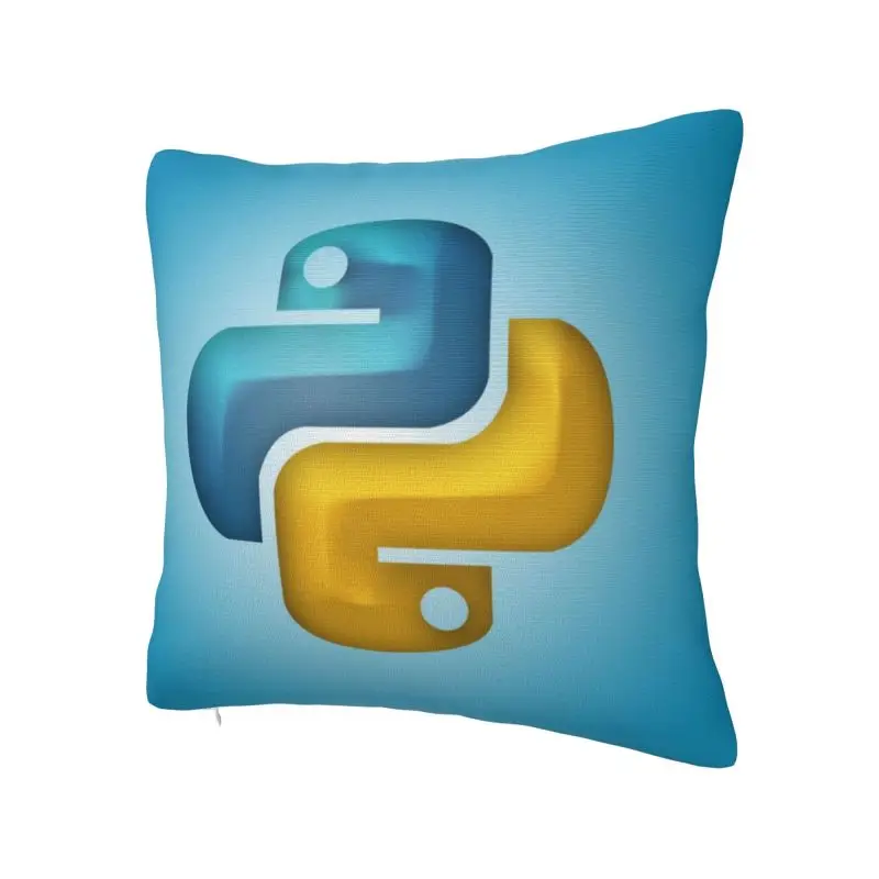 Programmer Computer Developer Python Cushion Covers Programming Coder Velvet Modern Pillows Decor Home