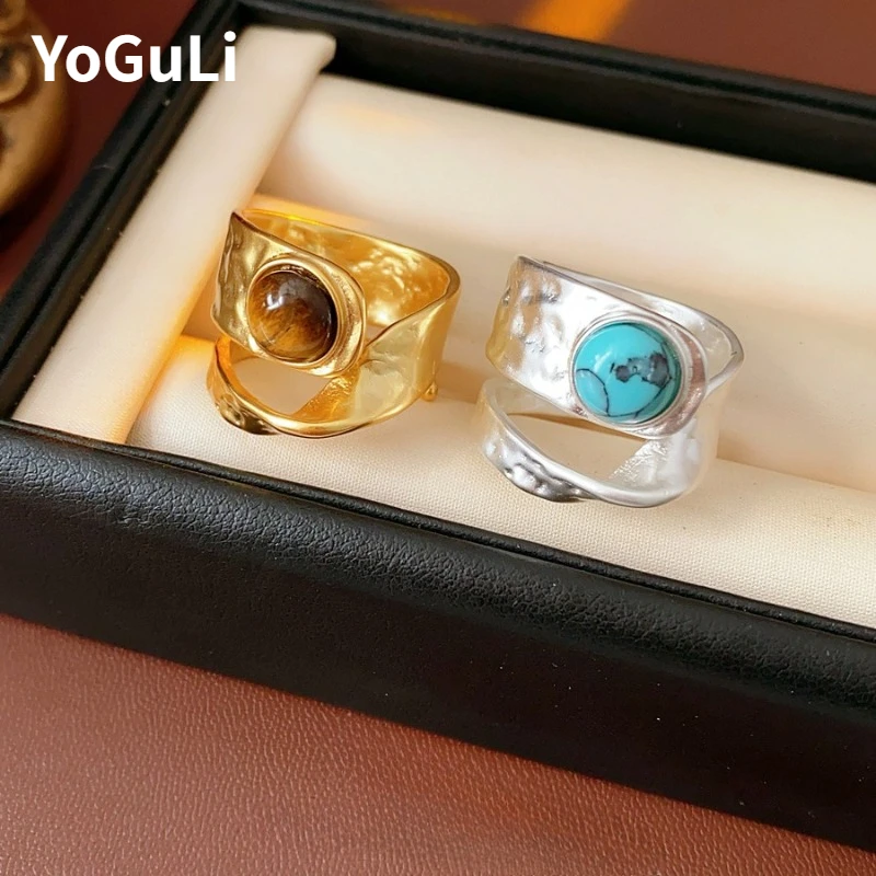 Fashion Jewelry Vintage Temperament Personality Simply Design Open Rings For Women Female Gifts Hot Sale 2025 Trend New