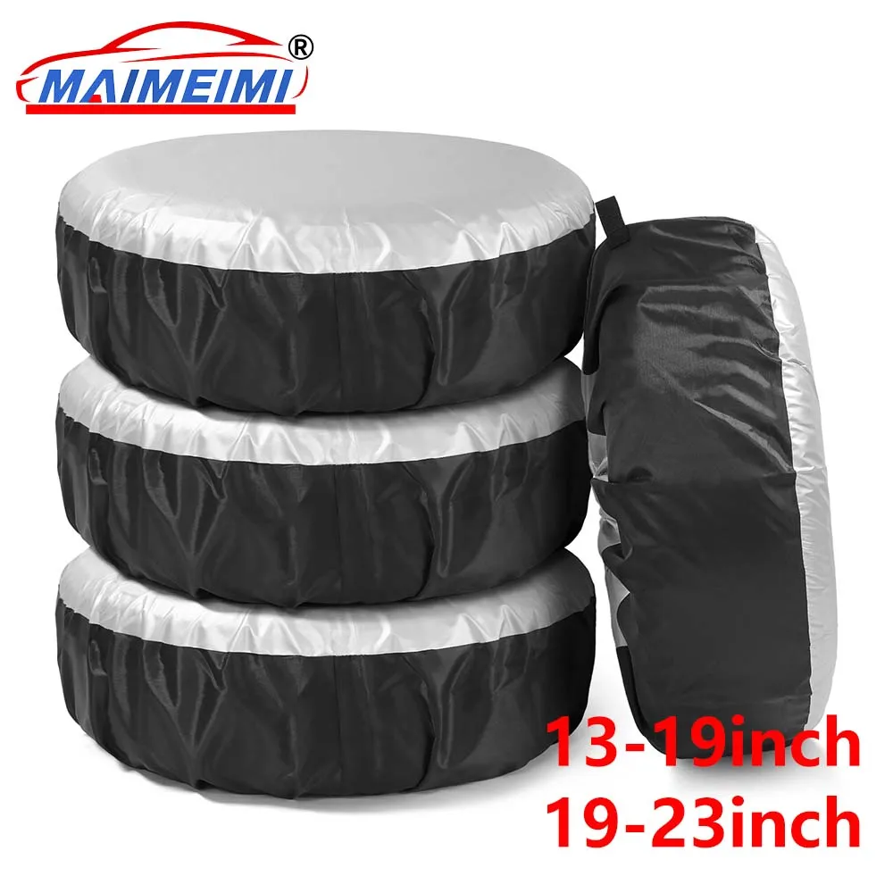  Auto Vehicle Wheel Protector 1/4Pcs Spare Tire Cover Waterproof UV Weather Resistant Wheel Tire Covers13-19/19-23inch