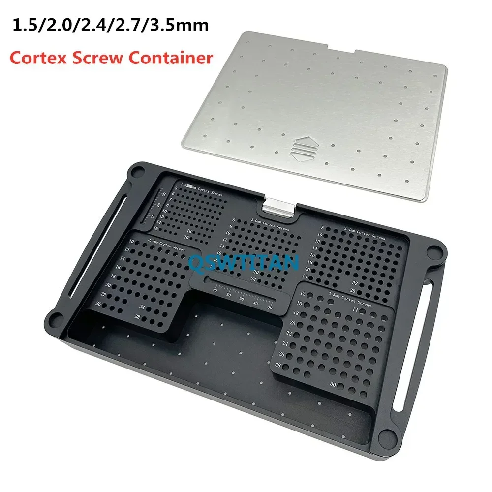 1.5/2.0/2.4/2.7/3.5mm orthopedic screw box veterinary pet instrument tray Small Animal Orthopaedic Tray with Screw Rack