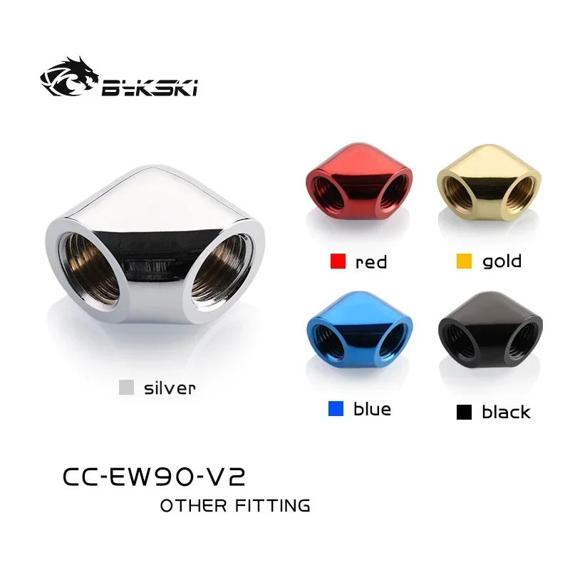 

Bykski Angled Fitting,90 Degree Elbow F-F G1/4 Thread,Water Cooling Connector 5 Colors,CC-EW90-V2