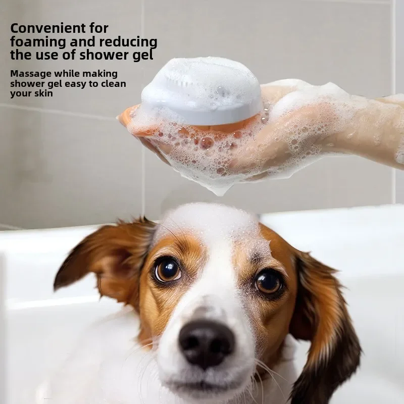 

Pet supplies pet bath massage comb bath memory pumpkin shape bath brush