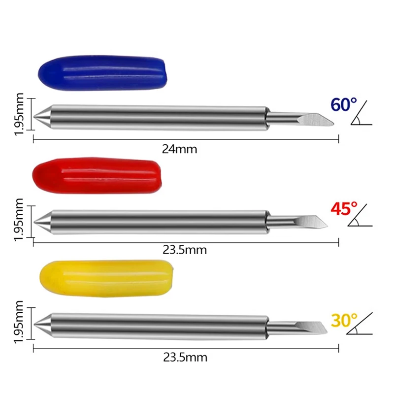 15PCS 30/45/60 Degrees Replacement Blades Roland Cricut Cutting Plotter Vinyl Cutter Knife Blades Power Tools Cutting Plotter