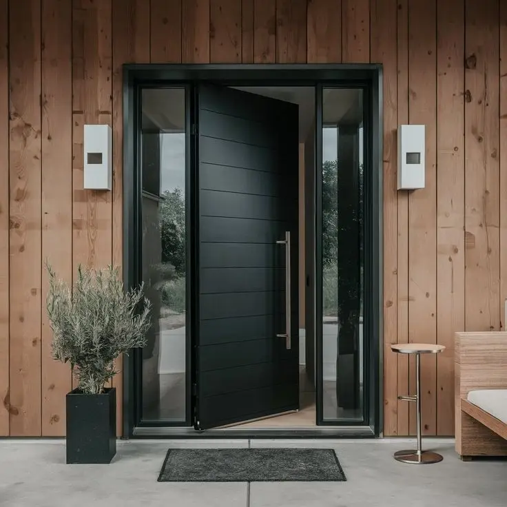 Front Door for Modern Style Security Main Gate Aluminum Entrance Door House High Quality Wholesale Heat Insulated Exterior Doors