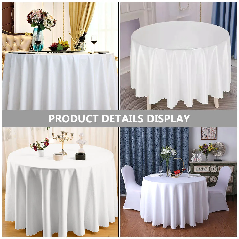 

1Pcs Round Tablecloth Solid Color Soft Home Party Table Cover Wedding Feast Decor Supply Hotel Tablecloth