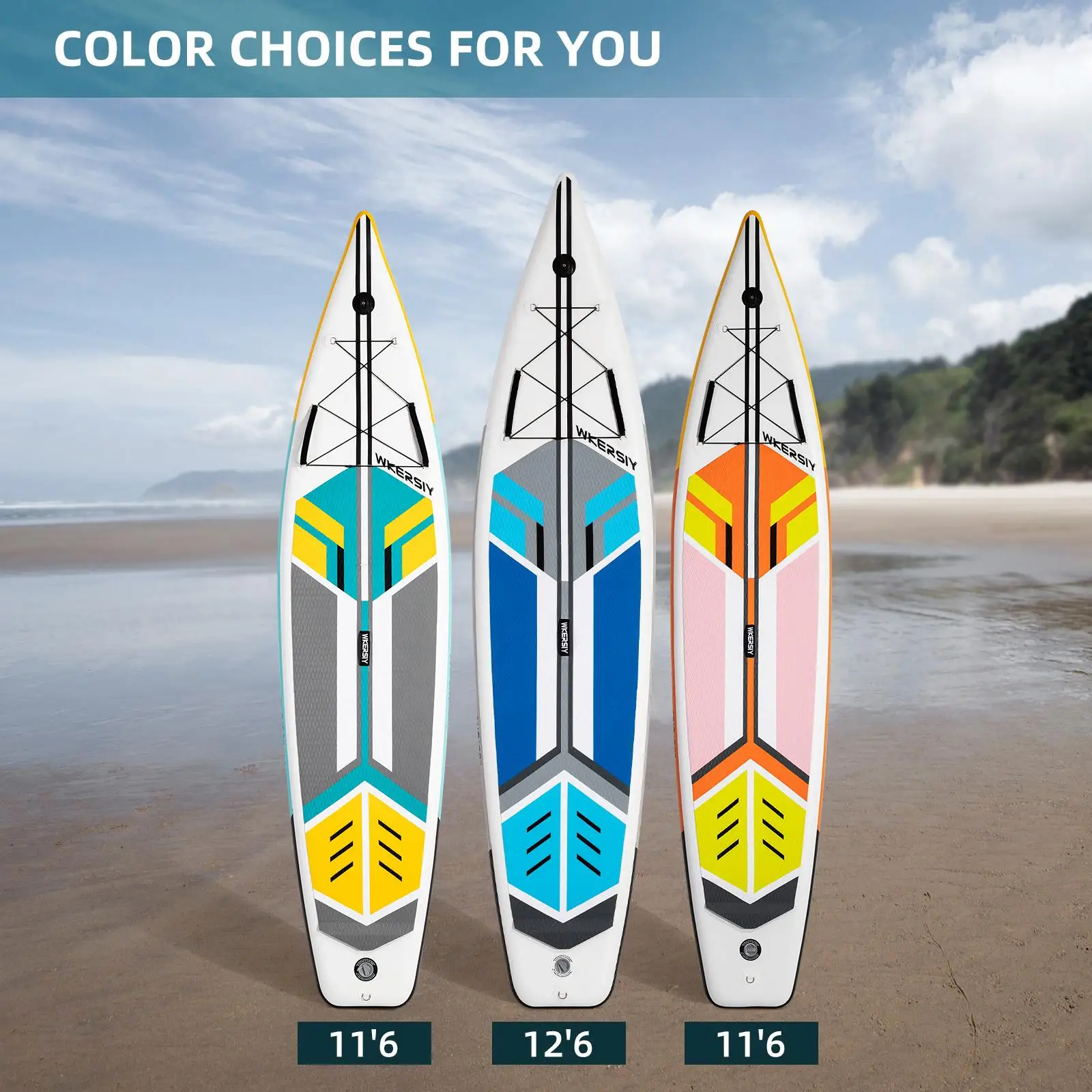 Inflatable vertical paddle board Surfboard Water Sports Kayak Surfing Set with Paddle Board Foot Rope Inflator and Backpack