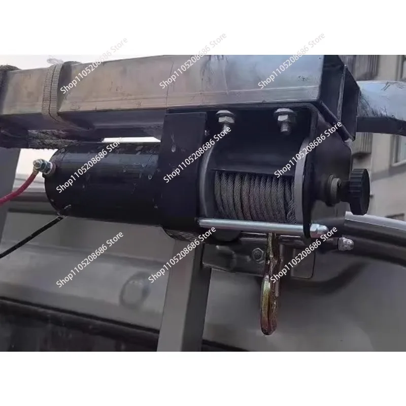 12V 24V electric winch for towing crane3000 pounds, 1pcs