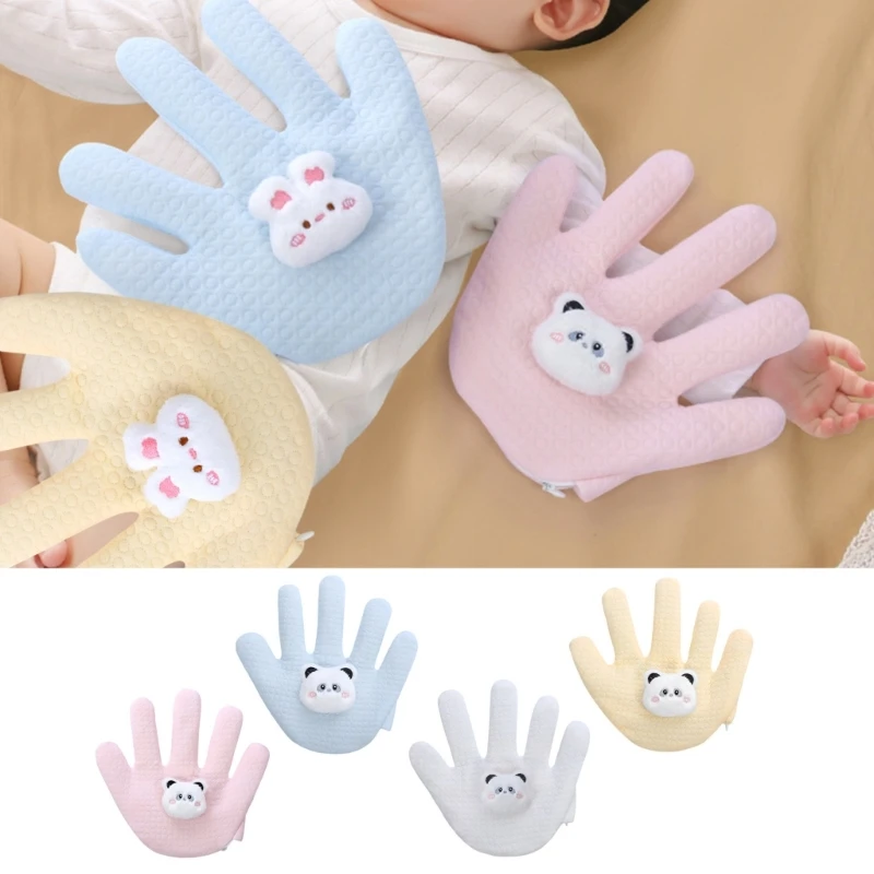 67JC Almofada de mão para prevenção de sobressaltos para bebês Travesseiros de pressão confortáveis ​​para a palma da mão
