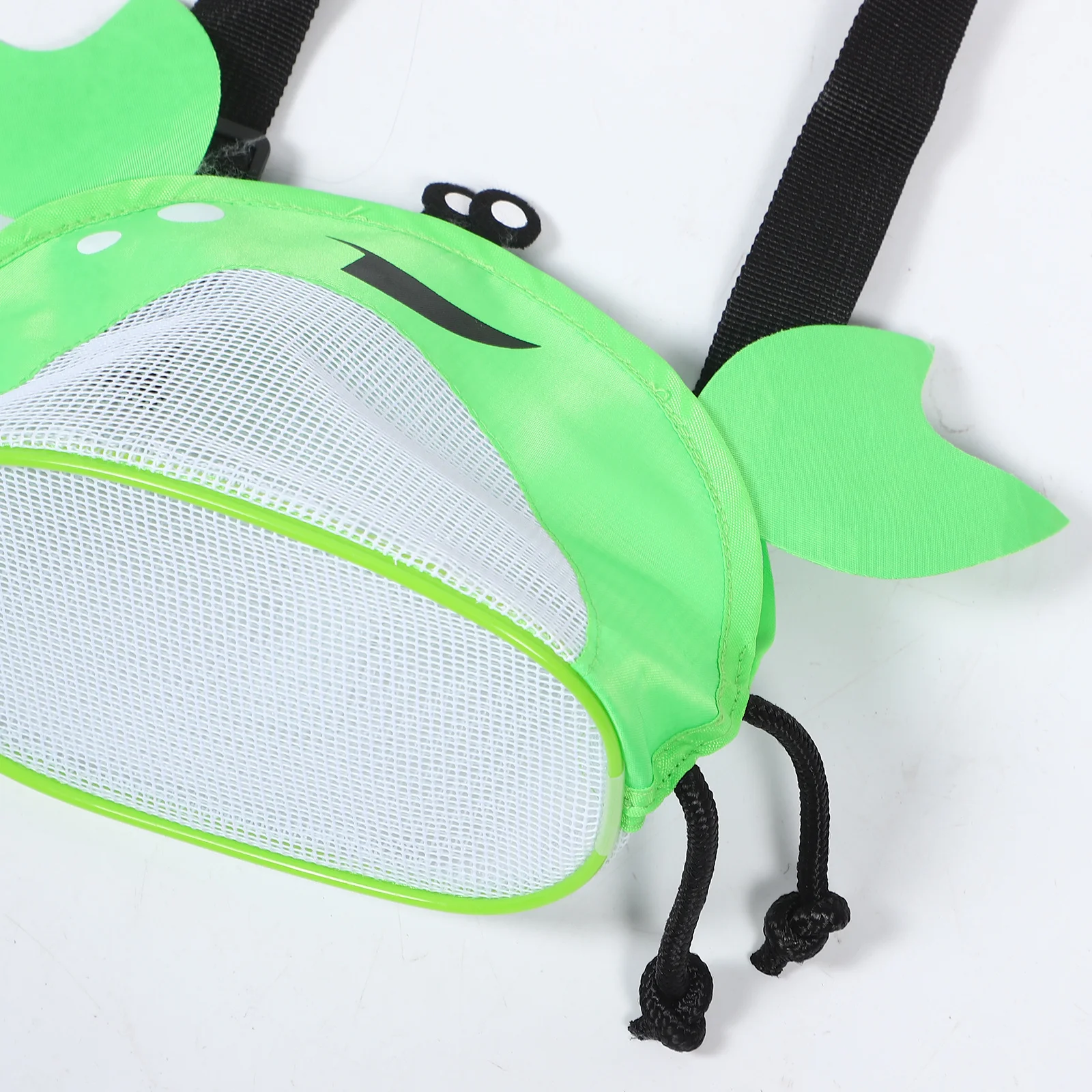 حقيبة شاطئ شبكية للأطفال بتصميم سرطان البحر، حقيبة تخزين ذات سعة كبيرة، منظم محمول لجمع الصدفة للفتيات