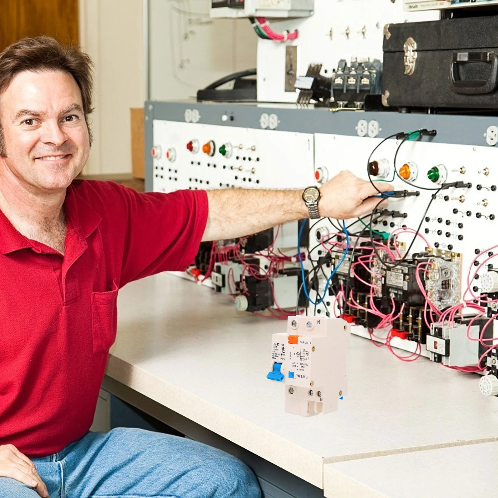 

1 шт., переключатель защиты от утечки, мини-выключатель для украшения дома, бытовой электрический выключатель, огнестойкий, огнестойкий