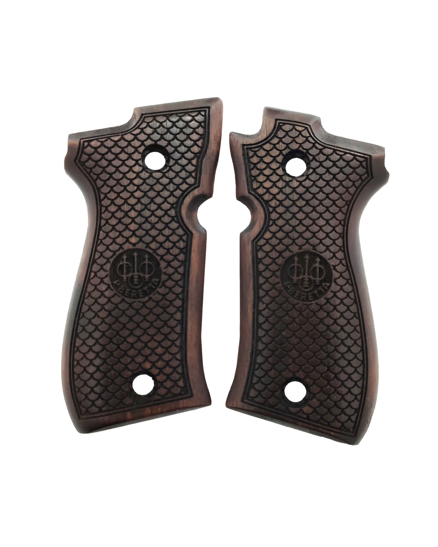 Beretta 81FS, 84FS, 85FS Compatible Custom Production Laser Cut Wooden Grip Mod10