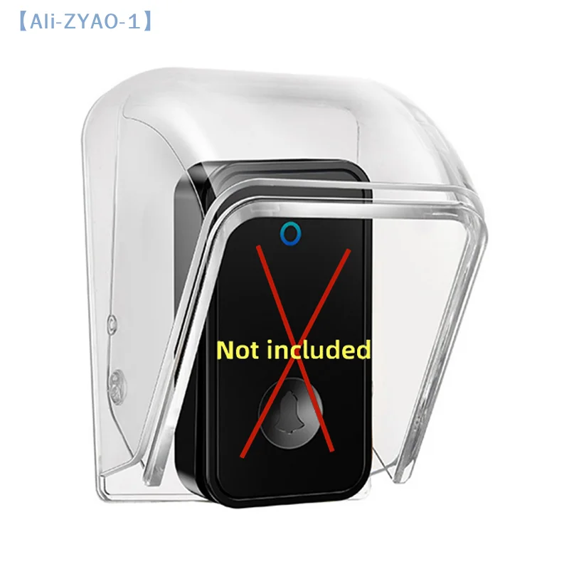 【ZYAO-1】قطعة واحدة من صندوق جرس الباب اللاسلكي المقاوم للمطر في الهواء الطلق صندوق جرس الباب الشفاف غطاء المطر لجرس الباب DIY الملحقات