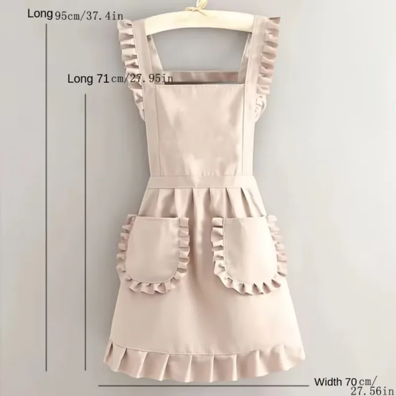 1 Pcs Canvas Workwear Apron Maid Outfit Work Wear Resistant Nail Salon Kitchen Home Cooking Cute Korean Version Waist
