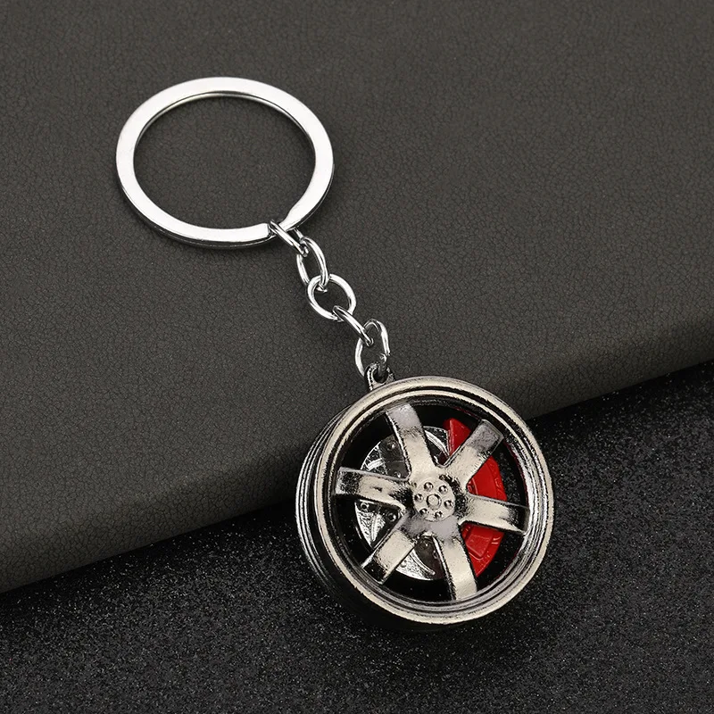 rim keychain accessories small gifts men's metal wheel charm wholesale wheel keychain