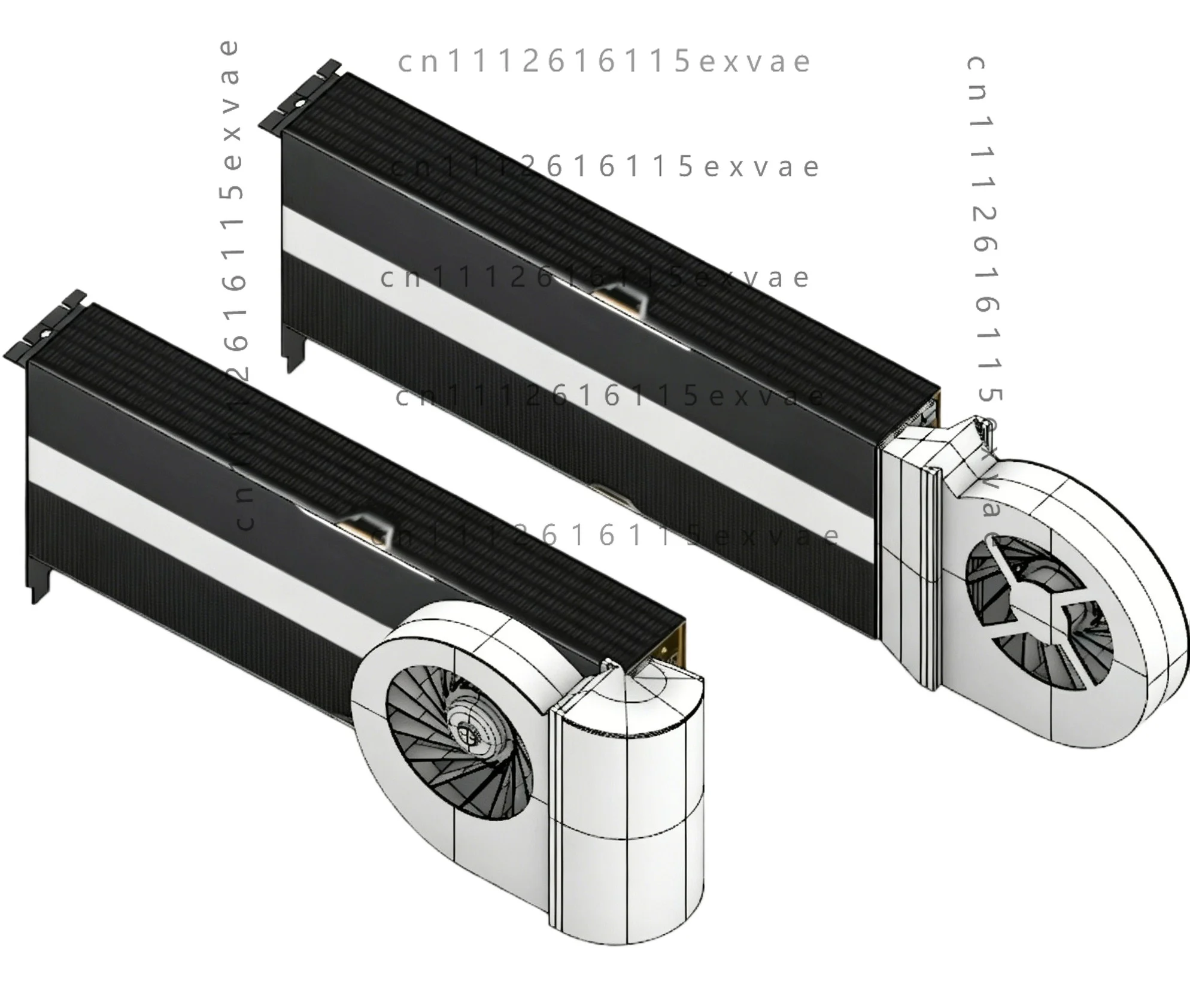 External Silent Turbo Active Heatsink for AMD 7150X2 Compute Card