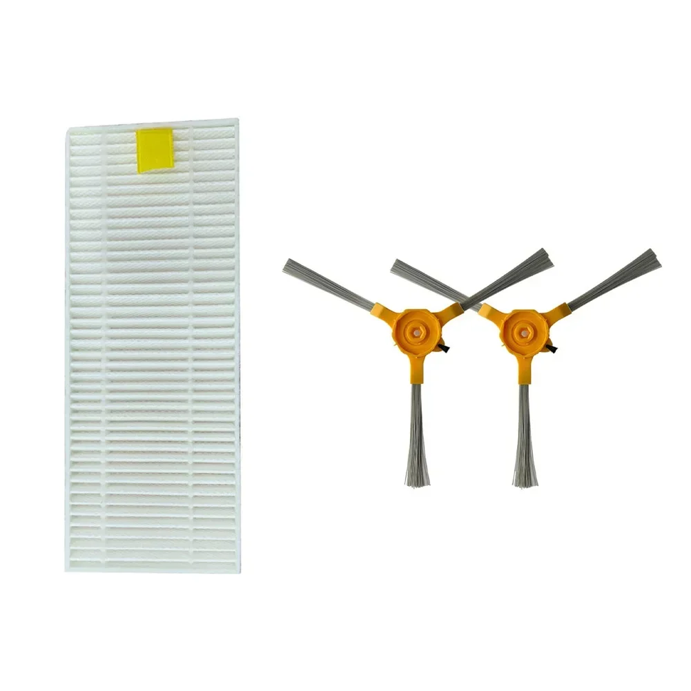 2Pcs Side Brushes & 1Pc Filter For Force Essential Robotic Vacuum Cleaner Household Cleaning Appliance Spare