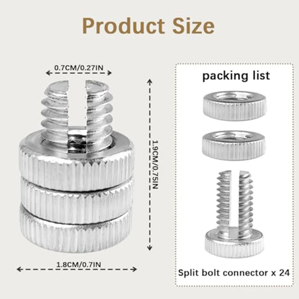 24pcs Open Bolt Connectors Pen Bolt Joint Clip Wire Connector For Multiple Wires Electrical Equipment Supplies