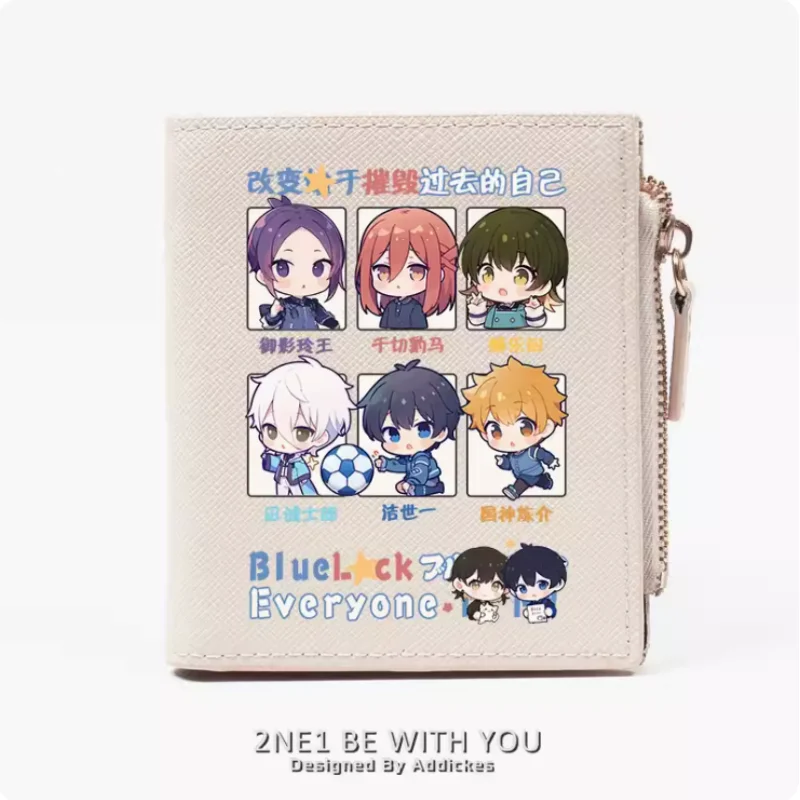 

Anime Mikage Reo Chigiri Hyoma BLUE LOCK Zipper Fashion Wallets PU Purse Card Holder Money Bag Gift B721 Cosplay