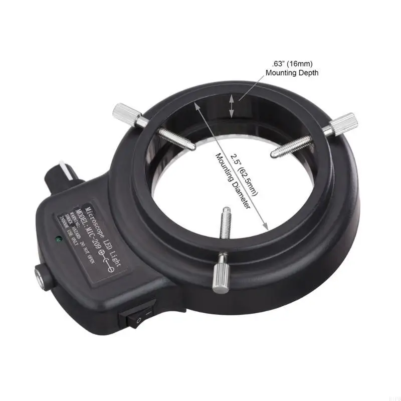 

E1PD EU-/US Plug Ring Light 2,4-дюймовый диаметр монтажа для отраслевых стереоращиков
