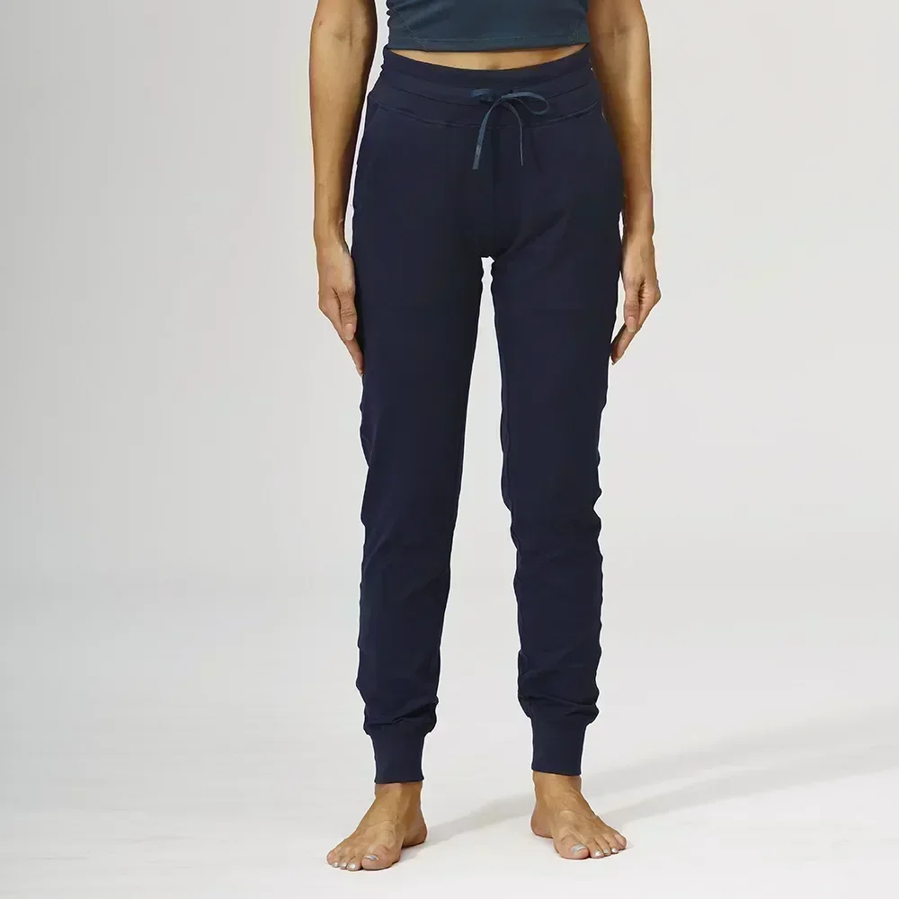 Pantalon de yoga taille haute pour femme, pantalon de sport décontracté, jogging d'entraînement, cordon élastique à quatre voies, vêtements de sport, citron