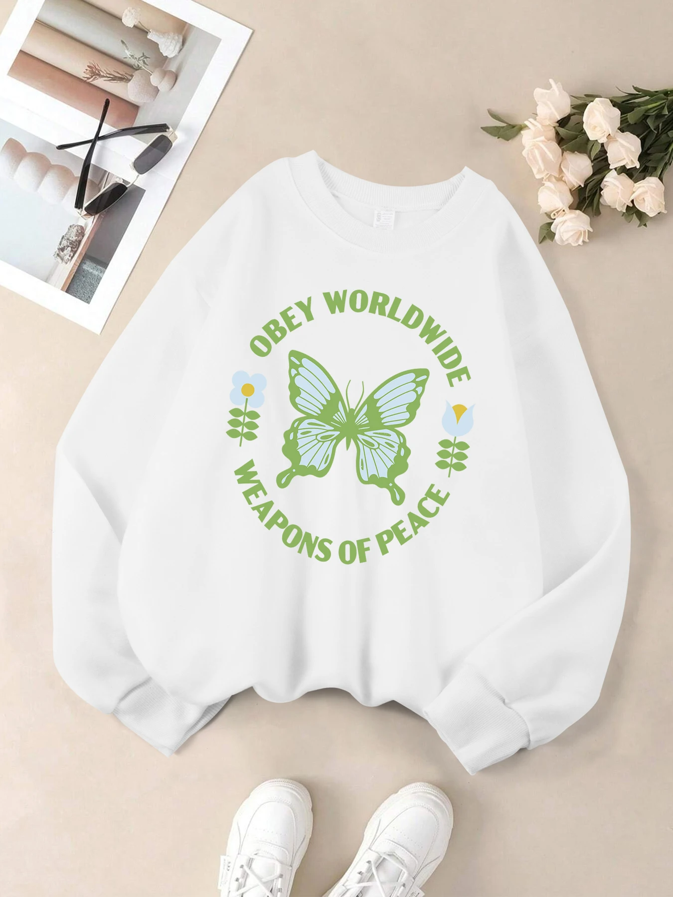 

Obey Worldwide Weapons Of Peace толстовки с принтом унисекс мягкая спортивная уличная одежда осенний повседневный пуловер разноцветный женский топ Y2K