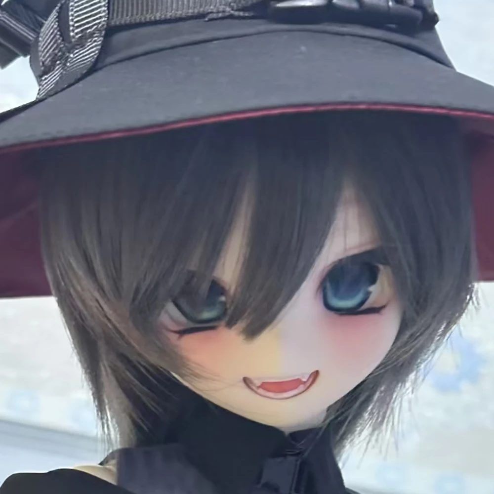 1/4 BJD Doll Anime Head No Makeup Resin Material DIY Smile Doll No Makeup Gifts