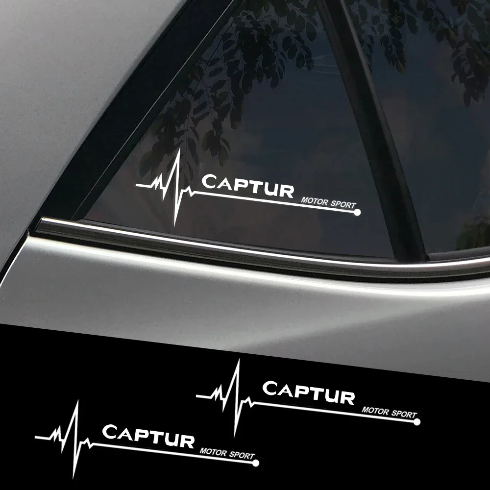 2PCS PVC Car Side Window Stickers Vinyl Waterproof Decals for Renault CAPTUR Badge Auto Body Styling Pad Tuning Accessories