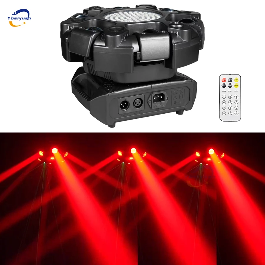 جديد 6-رئيس تتحرك رئيس صبغ ستروب تأثير الضوء DMX512 التحكم عن بعد مناسبة ل ديسكو DJ KTV عيد الميلاد بار حفلة ضوء المرحلة