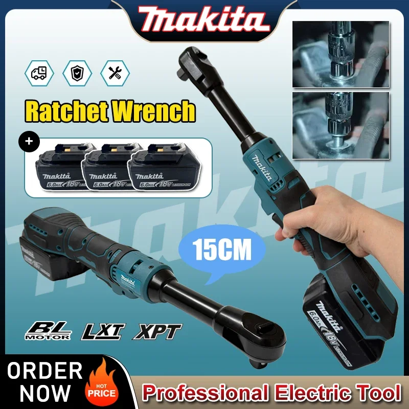 Makita Cordless Brushless Ratchet Wrench 15cm Multifunction Variable-speed Electric Wrench Suitable for 18V Battery
