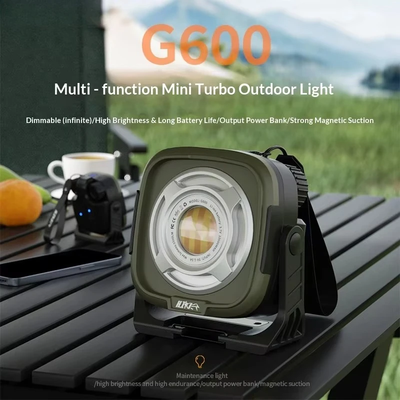 New Outdoor Camping Light GZ-G600 Rechargeable LED Camping Lamp with Press Switch for Emergency Repair & Tent Use