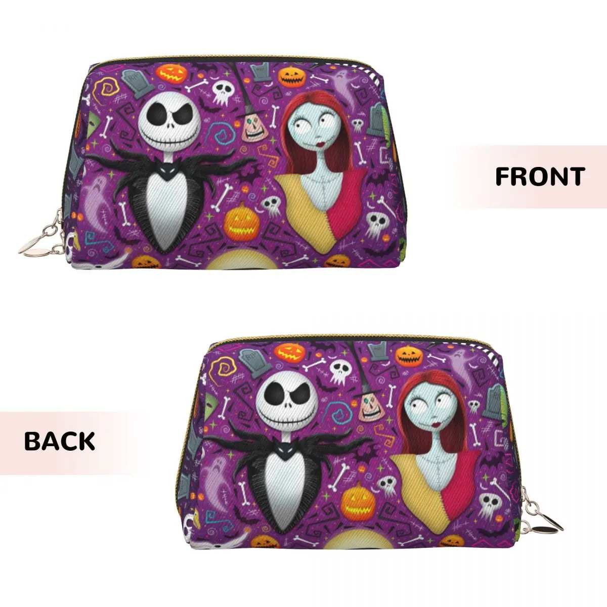 كابوس مخصص قبل عيد الميلاد حقيبة أدوات الزينة Kawaii تيم بيرتون منظم ماكياج التجميل النساء الجمال تخزين صندوق أدوات Dopp #3