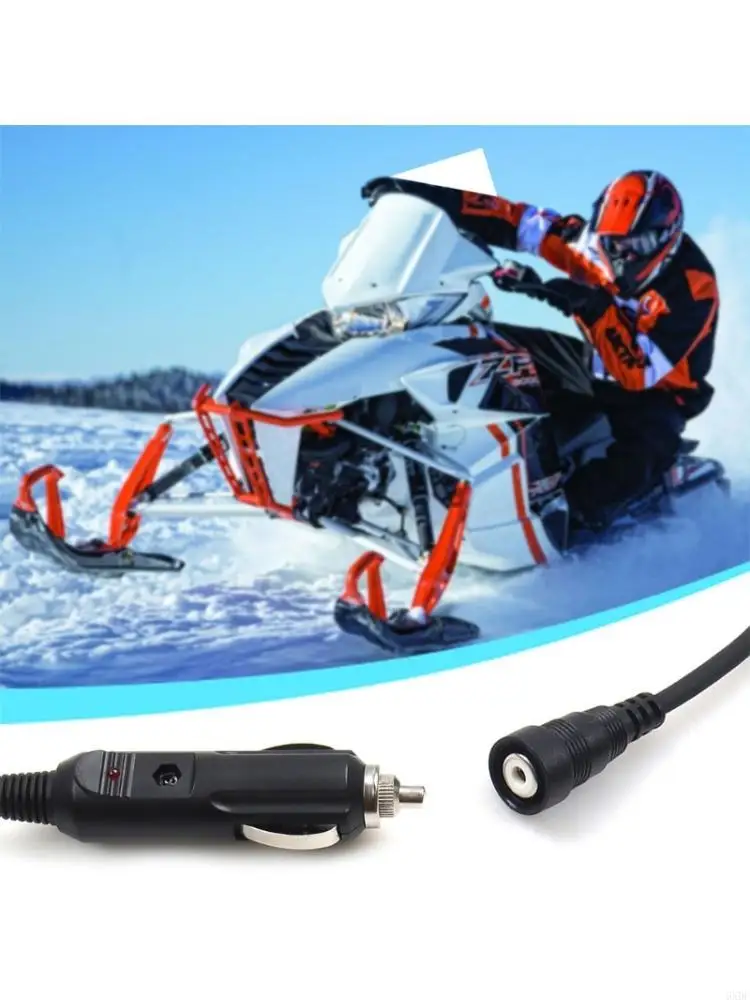 2026 New High Efficiency 12V Adapter Cable Connector Power Cord For Motorcycle Snowmobile Heated Helmets And Riding Goggles