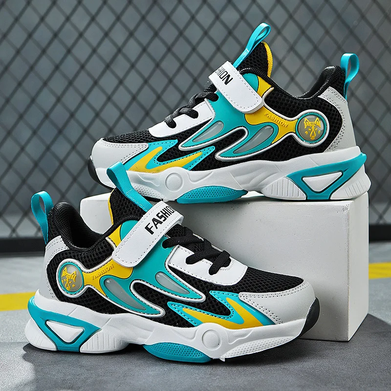 Brand Kids Shoes Boys Breathable Running Shoes Fashion Simple All-fitting Spring Autumn Comfortable Casual Sports Shoes