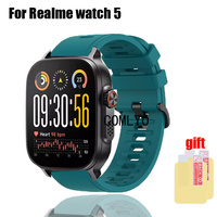 For Realme watch 5 SmartWatch Strap Silicone Band women men Soft Sports Wristband Bracelet Screen Protector Film
