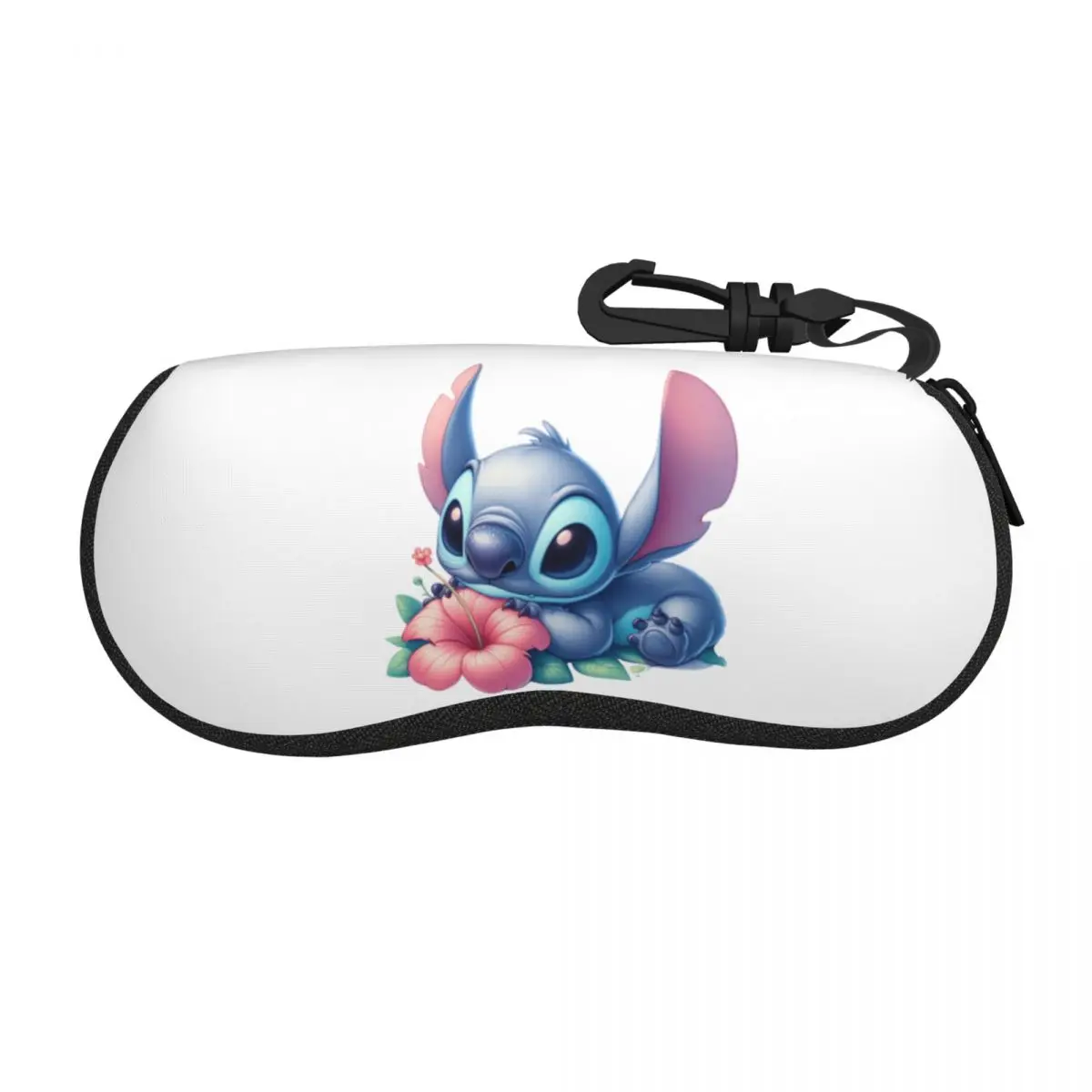 

Cute Stitch And Floral Glasses Case Cover Zipper Sunglasses Pouch Male Female Outdoor Glasses Box Classic Eyewear Organizer