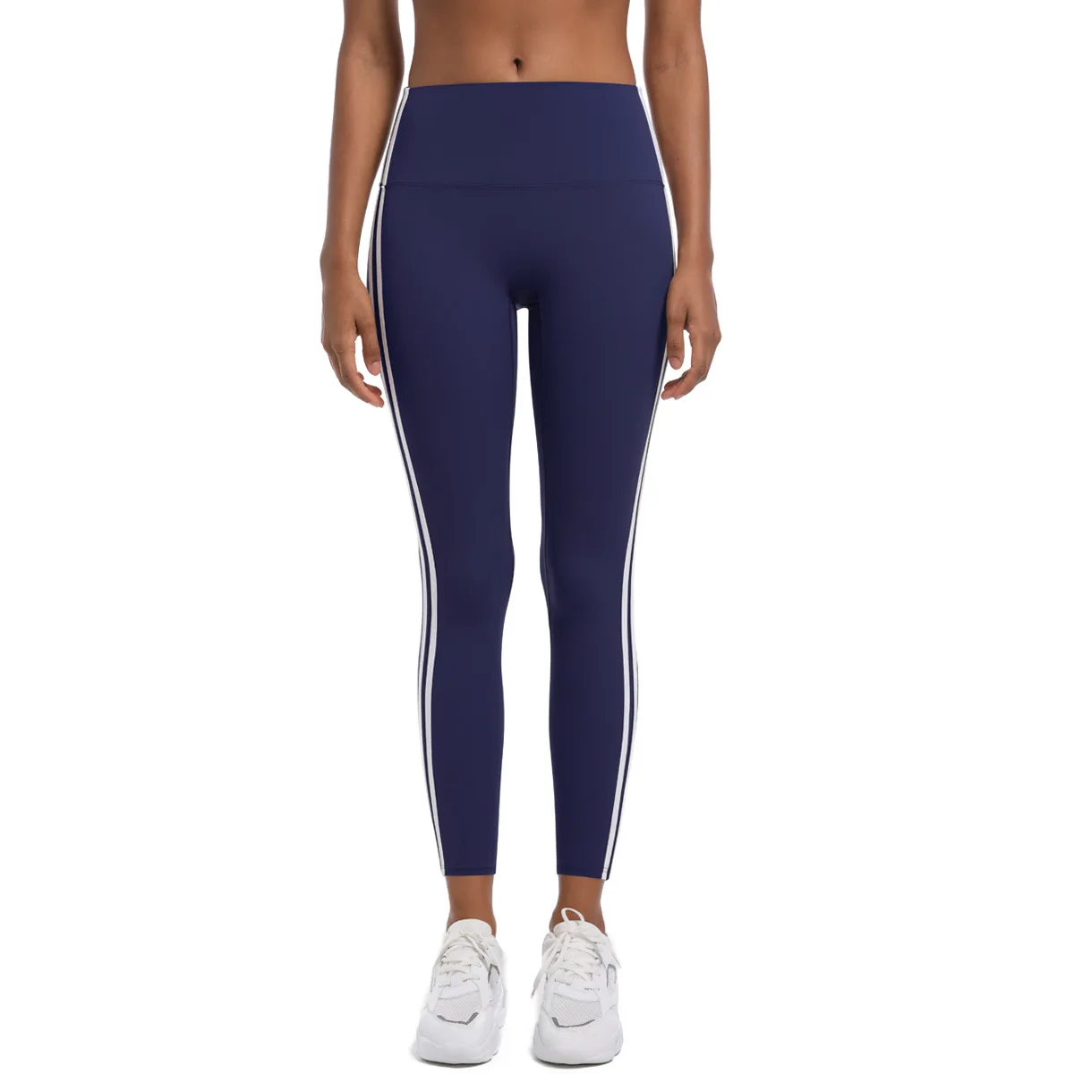 Mulheres ginásio leggings duas linhas sem costura esportes fitness leggins ao ar livre yoga collants push up calças de treino de náilon S-XXL