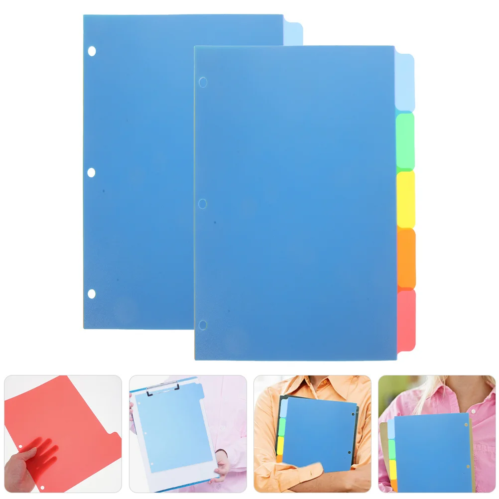 

10pcs Binder Dividers Plastic Colored Index Pages For Loose Leaf Notebook A4 Notepad Tabs Classification Tabs Detachable Divider