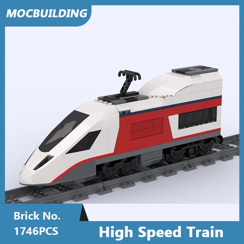 MOC Building Blocks High Speed Train Model DIY Assembled Bricks Transportation Educational Creative Collect Toys Gifts 1746PCS