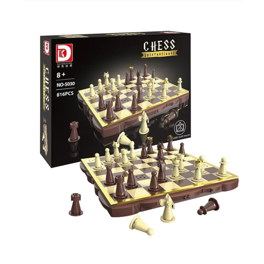 

816 шт. шахматный настенный художественный набор для сборки DIY 3D модель шахматной доски дисплей для домашнего декора дети взрослые
