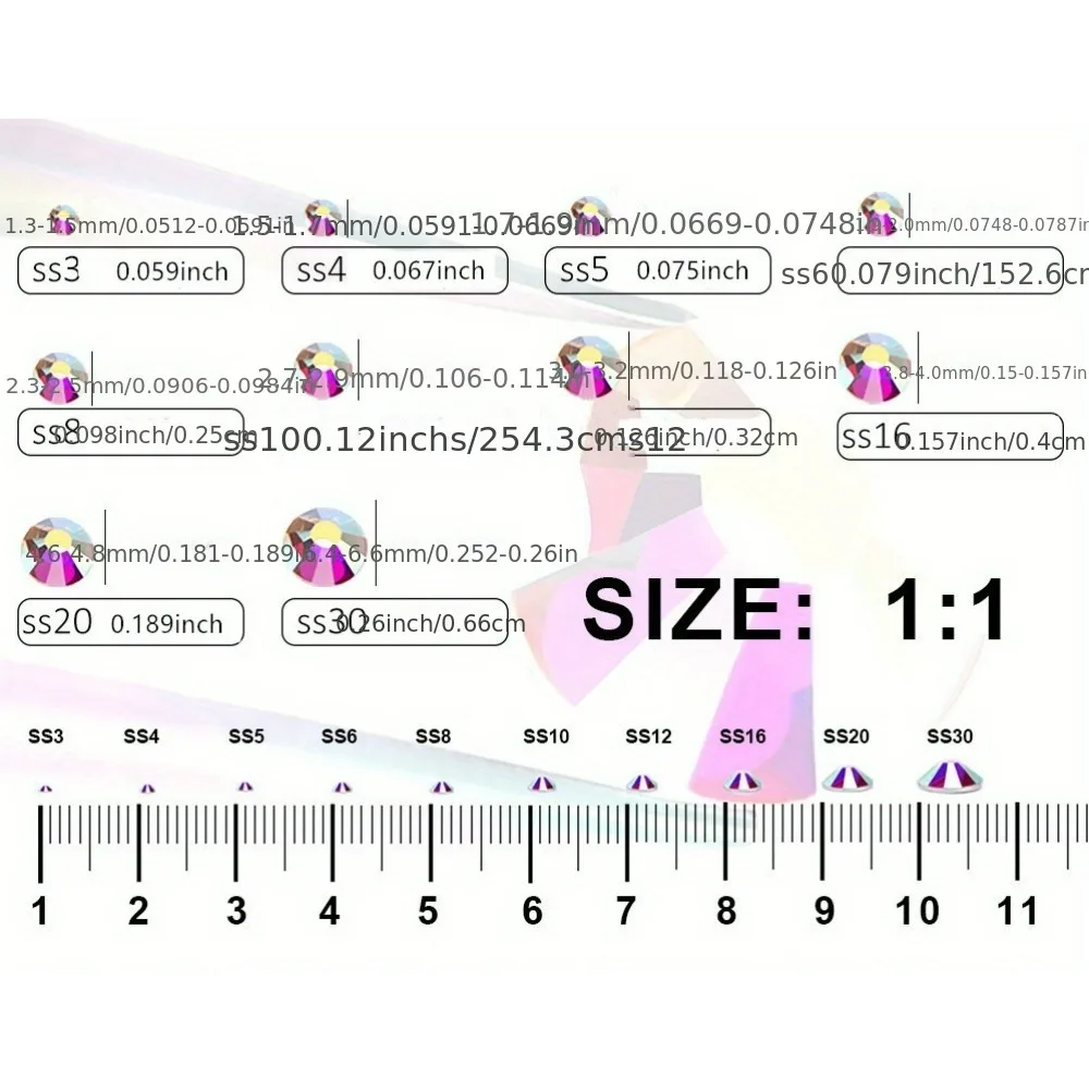 12000 Stück Nail Art Strasssteine, glitzernde Strasssteine, AB-Harz-Strasssteine mit flacher Rückseite – ideales Geschenk für Heimwerker und Bastler