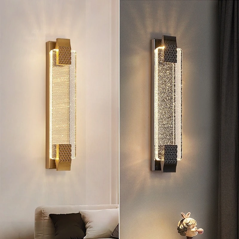 

Light luxury crystal wall lamp, living room background wall, entrance, aisle crystal wall lamp, explosive wall lamp