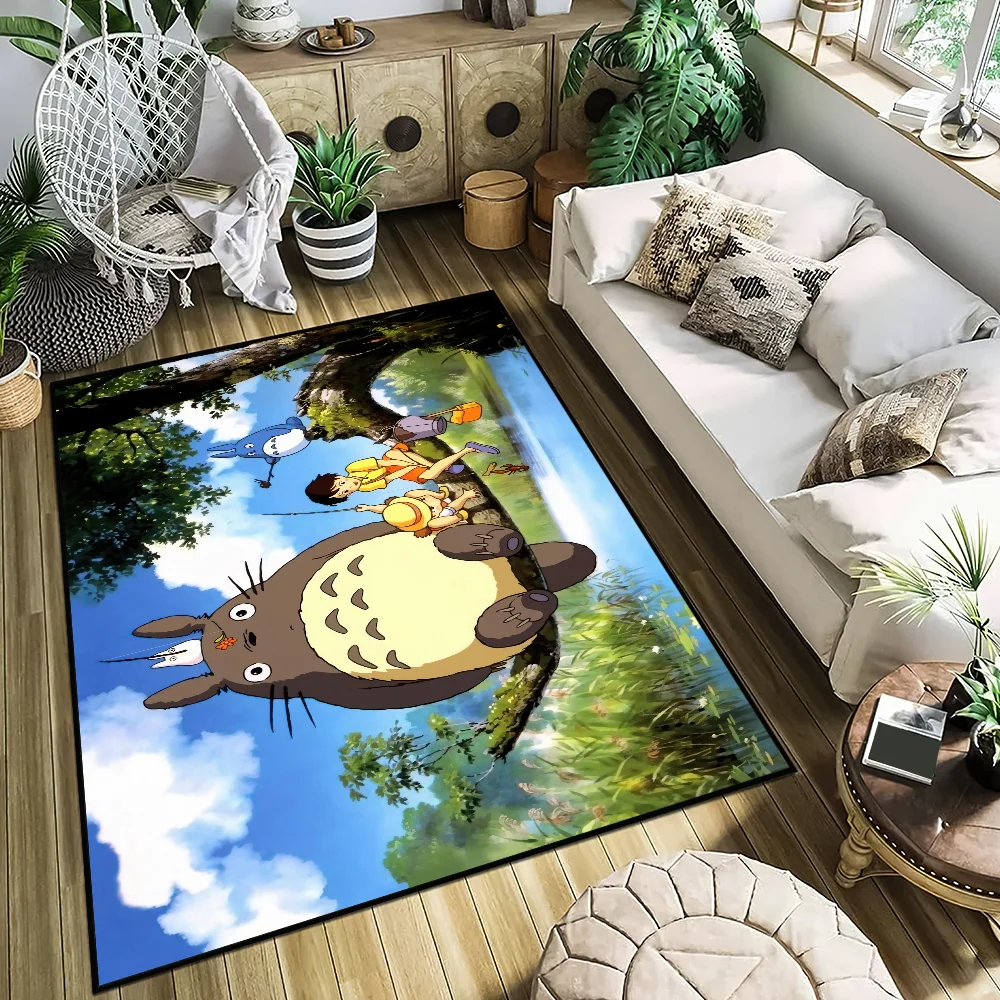 Cartoon Door Mat Anti-Slip Kitchen Bedroom Handmade Tufted Rug Carpet Living Room T-Totoro n-Neighbor M-My Entrance Decoration