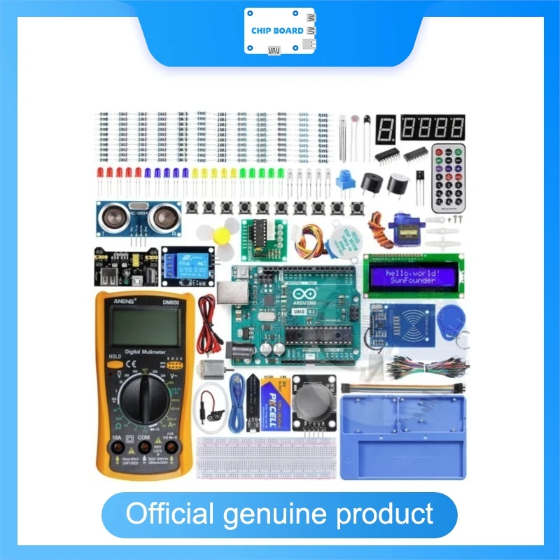SunFounder Inventor Lab Kit with Arduino Uno R3 REV3 Multimeter Breadboard 34 Projects STEM Coding Learning Set