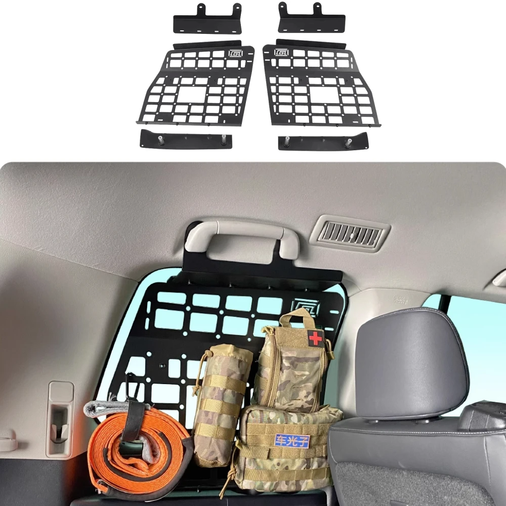 Aluminiowy panel Molle na boczne okno bagażnika Organizer do przechowywania ładunku Pasuje do Toyota Land Cruiser LC200 J200 2008-2021 7 Seat