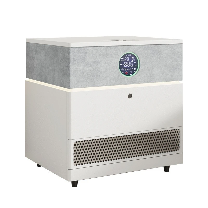 Smart air purifier bedside table Modern simple bedroom Multifunctional bedside table with fingerprint lock Wireless charging