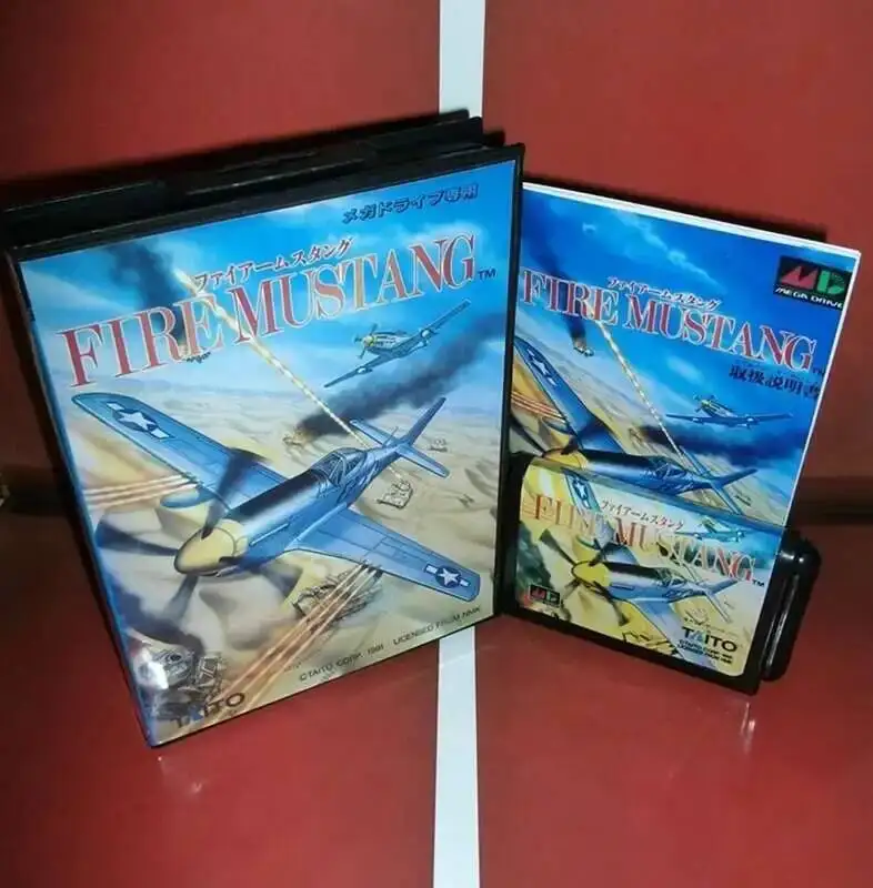 

Игровая карта Fire Mustang с коробкой и инструкцией для 16-битной системы Sega MD Megadrive Genesis