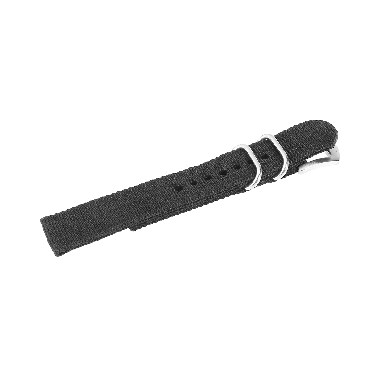 

Canvas Waterproof Watch Strap Black 20mm Fashion Stitching Replacement Band for Men Business Style Wristwatch Accessory