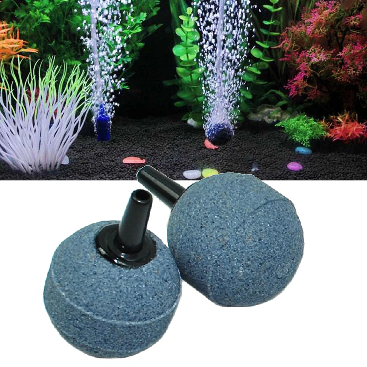 

2pcs Sand Heads Bubble Stones Aquarium Air Pump Sand Heads Fish Tank Sand Heads Oxygen Enhancement Silent